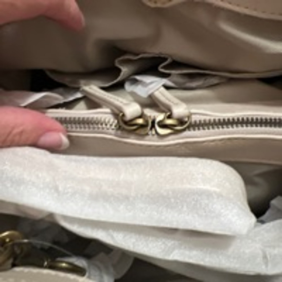 Women American Leather Co. Ada Triple Entry Satchel Smooth Stone Sold Out Color! - Picture 7 of 7